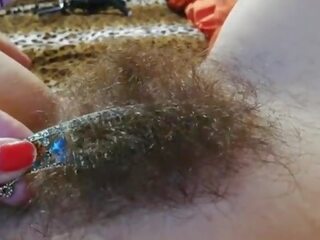 Hairy bush fetish vids the best hairy pussy in close up with big clit