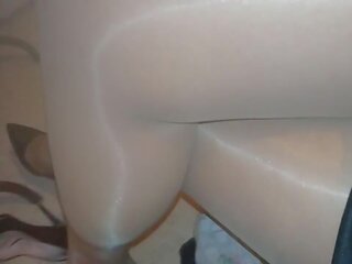 Shiny Pantyhose and High Heels Dangling, dirty clip 35 | xHamster